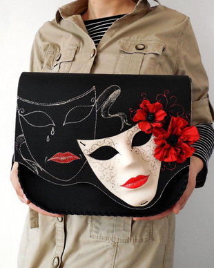 Geanta "Crossbody" handmade unicat- Drama