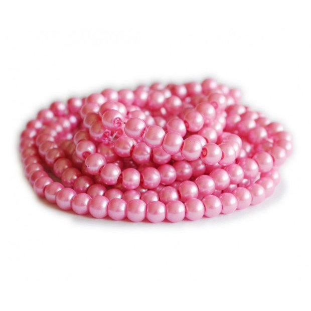 10b perle sticla roz, 6mm GSLAK 248