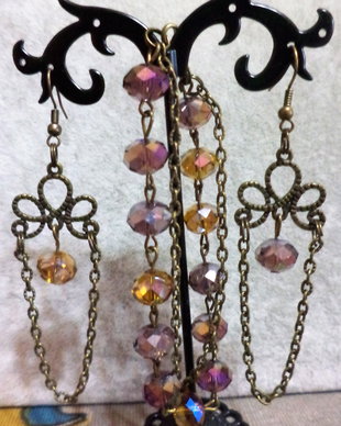 Set bratara si cercei cu cristale tip swarovski - vintage