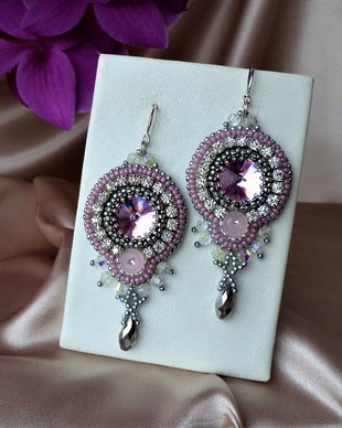REZERVAT L. - "Sparkling" - Cercei statement cristale Preciosa si Ag 925