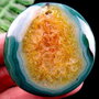 K0038 - Pandantiv, agata, verde galben, 46x7mm