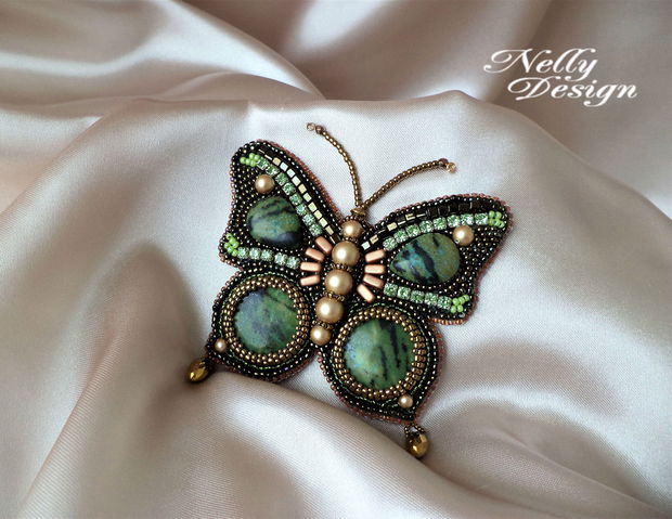 REZERVAT M. - "Amazonia Butterfly" - crisocola si perle Swarovski