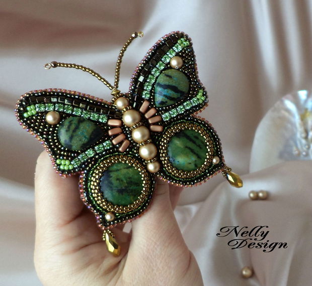 REZERVAT M. - "Amazonia Butterfly" - crisocola si perle Swarovski