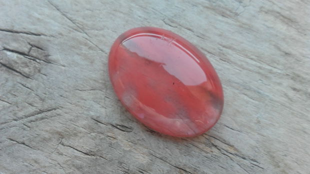 Cabochon cuart cherry, 30x20 mm