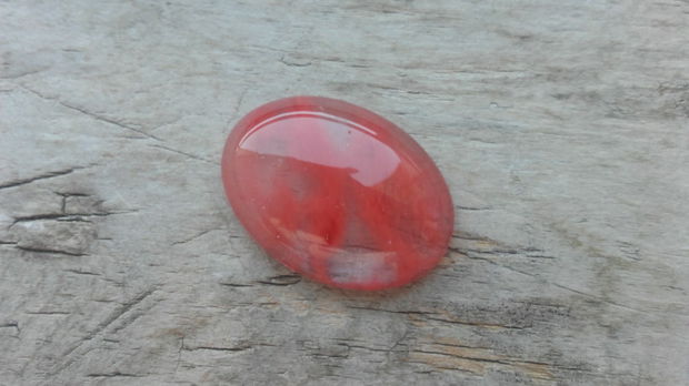 Cabochon cuart cherry, 30x20 mm