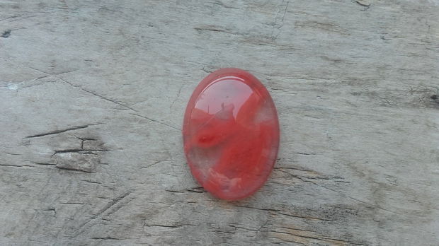 Cabochon cuart cherry, 30x20 mm