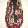 Zara Trafaluc - REZERVAT TEMPORAR Blazer kimono nou, superb, cu imprimeu floral din catifea, pe matase