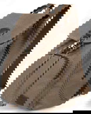 Rucsac de dama, material textil, coffee, captusit, 40x30x15cm