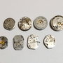 K0069 - (8buc) Mecanism ceas, steampunk, rotite ceas, aliaj metalic argintiu