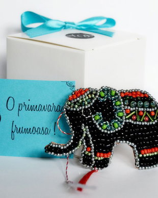 Brosa Martisor - Elefantul Poznas
