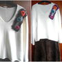 PULOVER/BLUZA APLICATII FLORALE