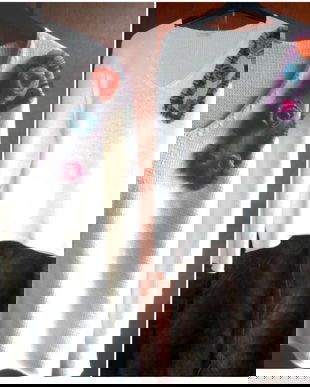 PULOVER/BLUZA APLICATII FLORALE