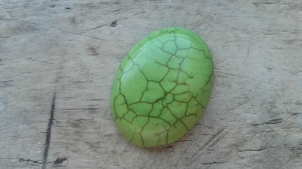 Cabochon turquoise verde, 40x30 mm