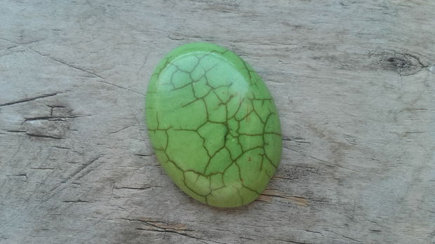 Cabochon turquoise verde, 40x30 mm