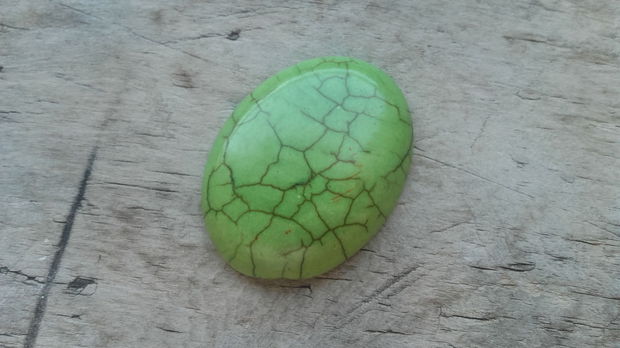 Cabochon turquoise verde, 40x30 mm