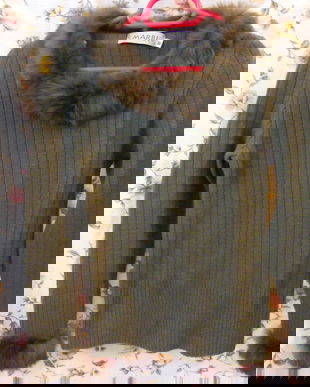 NOU-Pulover cu blana naturala