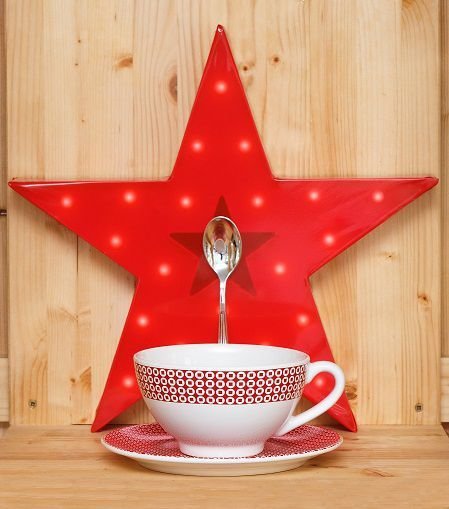 Lustra "Afternoon tea" crazy teapot red decor