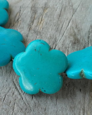 Floricele turquoise reconstituit, 25 mm