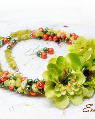 Set colier si cercei - Fresh de primavara