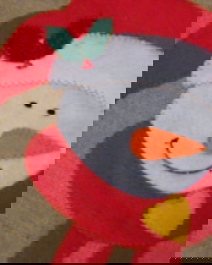 REZ.Decor ciorapel iuta cu aplicatii