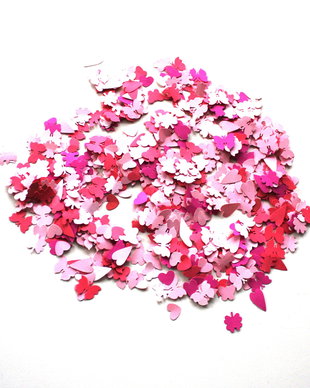 Confetti modele diverse in nuante de roz