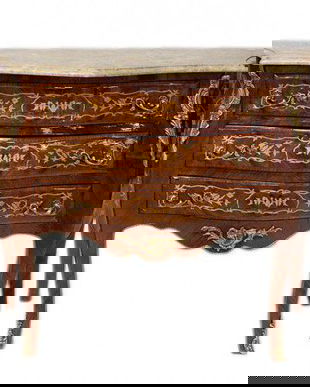 Secretaire deosebit din lemn nuc cu diverse decoratiuni