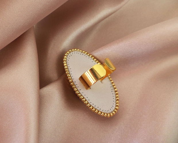 Cocktail Ring - inel statement cu jasp mookaite