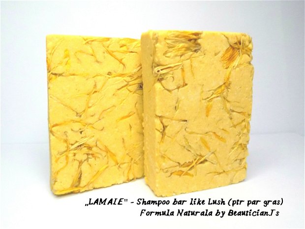 ,,LAMAIE'' - Sampon solid natural conditionator ptr parul gras (Like Lush) - 100gr.