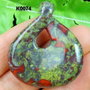 K0074 - Pandantiv, jasp sangele dragonului, 39x35x8mm