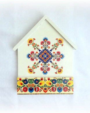Cuier din lemn handmade motiv folk - etno - 122949