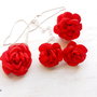 Set bijuterii cu flori textile