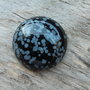 Cabochon obsidian, 25 mm