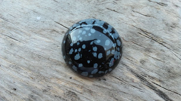 Cabochon obsidian, 25 mm