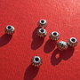 (10 bucati) Margica feliata distantier argintiu partial antichizat aprox 4x5 mm