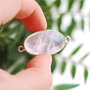 Conector  quartz roz in rama argintata