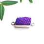 Link Agat titanium druzy  mov  in rama argintata