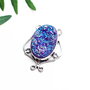 Pandantiv - agat titanium  druzy electroplatat