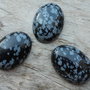 Cabochon obsidian, 30x21 mm