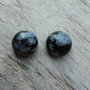 Set 2 cabochoane obsidian 10 mm CADOU