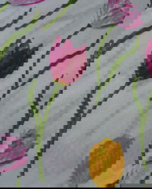 NOI-set 2 draperii cu lalele