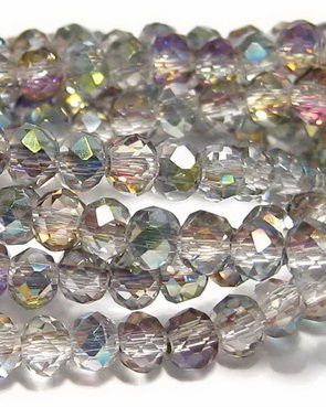 Cristale din sticla, rondelle, 6x4 mm