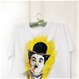 Tricou Pictat Charlie Chaplin