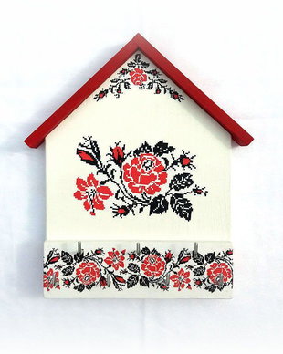 Cuier din lemn handmade motiv traditional - 132931
