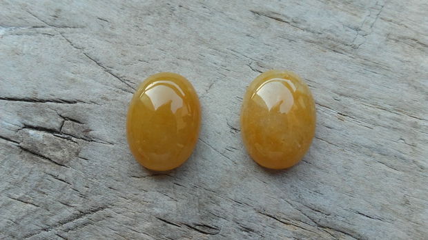 Cabochon aventurin galben, 15x12 mm (2 buc)