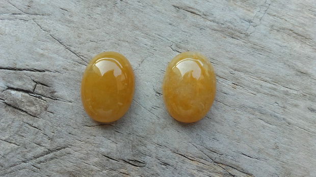 Cabochon aventurin galben, 15x12 mm (2 buc)