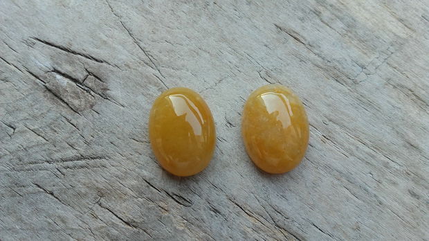 Cabochon aventurin galben, 15x12 mm (2 buc)