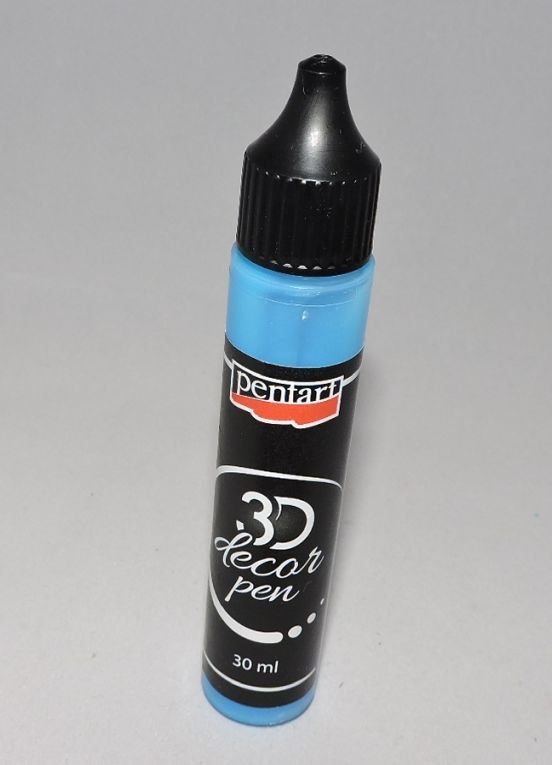 Decor pen 3D-albastru acvamarin- 30ml