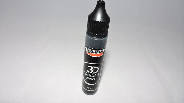 Decor pen 3D-negru- 30ml