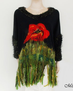 Bluza hippy spring - impaslita si crosetata