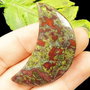 9939 - Pandantiv, jasp sangele dragonului, semiluna, 48x23x6mm